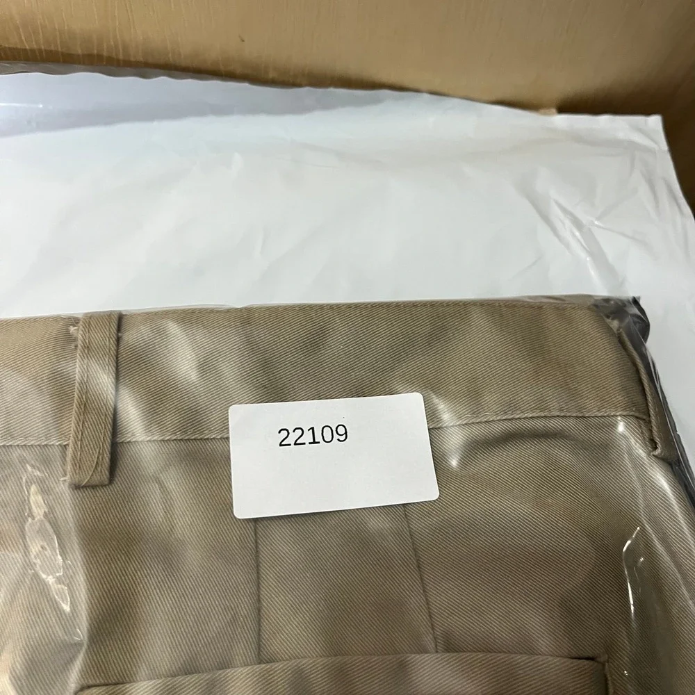 Edwards Pants Mens Size 14 XL  Beige‎ Cargo Work Uniform Straight Casual